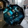 Wednesday Addams 8 Ribs 3Fold Black Glue Uv Protection Umbrella Sun Protection Rainproof Compact Folding Umbrella For Travel Daily Use C923745