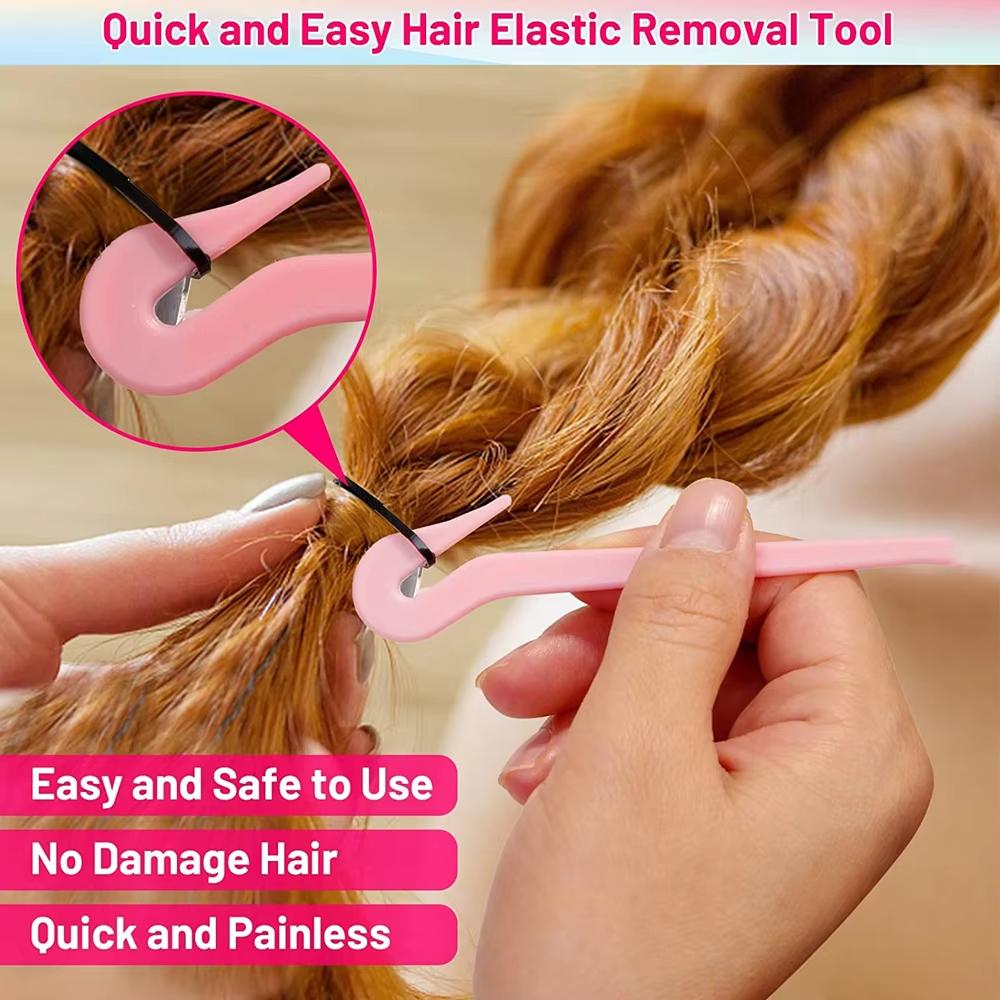 2/4/6/8Pcs Disposable Elastic Hair Band Cutter Girls Ponytail Remover Headbands Cutting Tool Kids Headwear Cut Knife Accessories