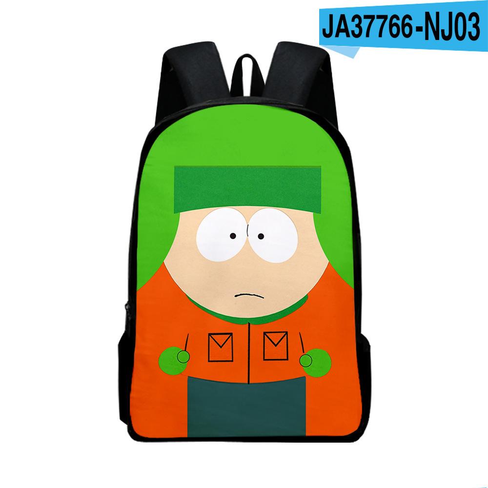 New 3D South Park South Park backpack for elementary school students, cartoon style for both men and women