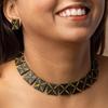 Handmade Black Clay Jewelry Set Geometric