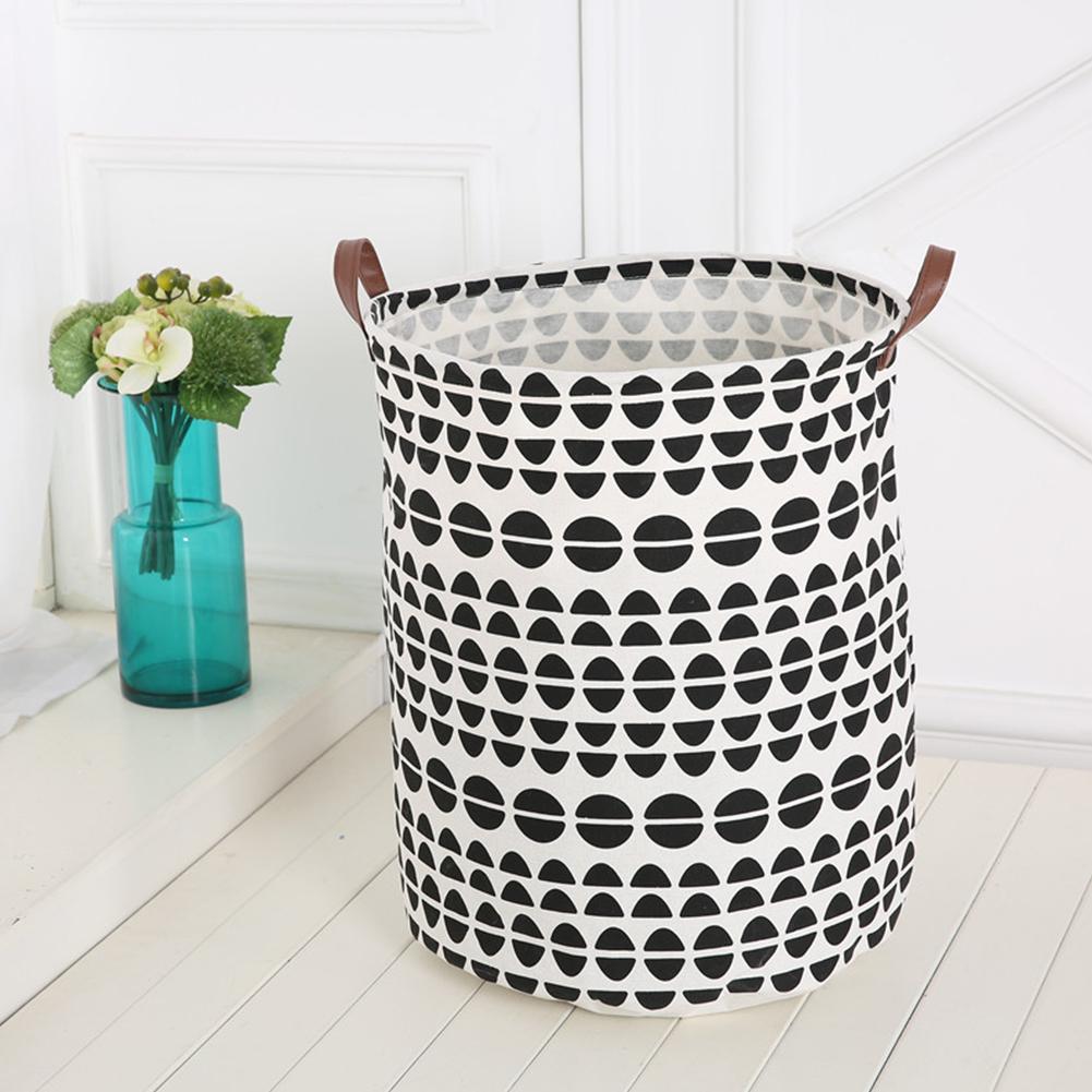 Large Capacity Canvas Standing Storage Bag Simple Laundry Toy Organizer with Handle