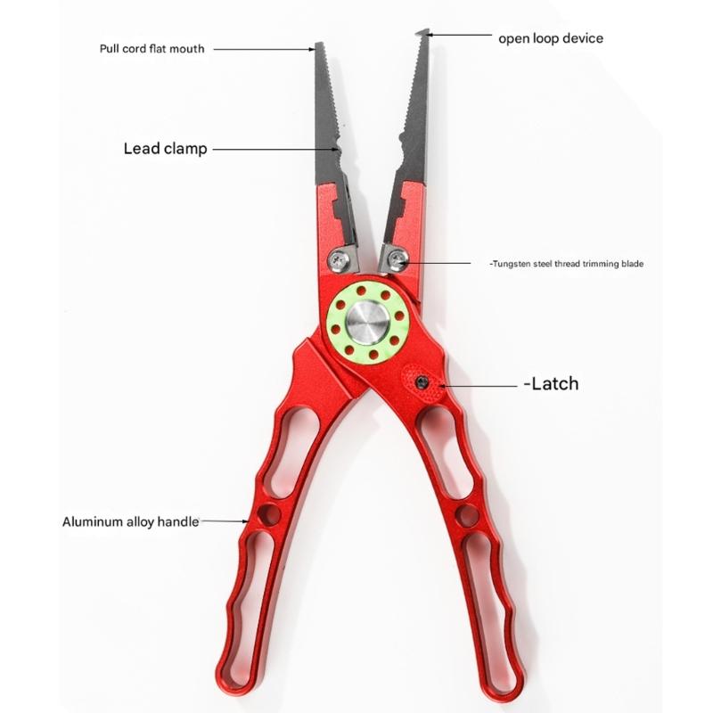 Fish Line Cutter Fish Hook Remover Fishing Fish Mouth Clamp Fish Gripper Tool Multifunctional Fishing Pliers for Anglers