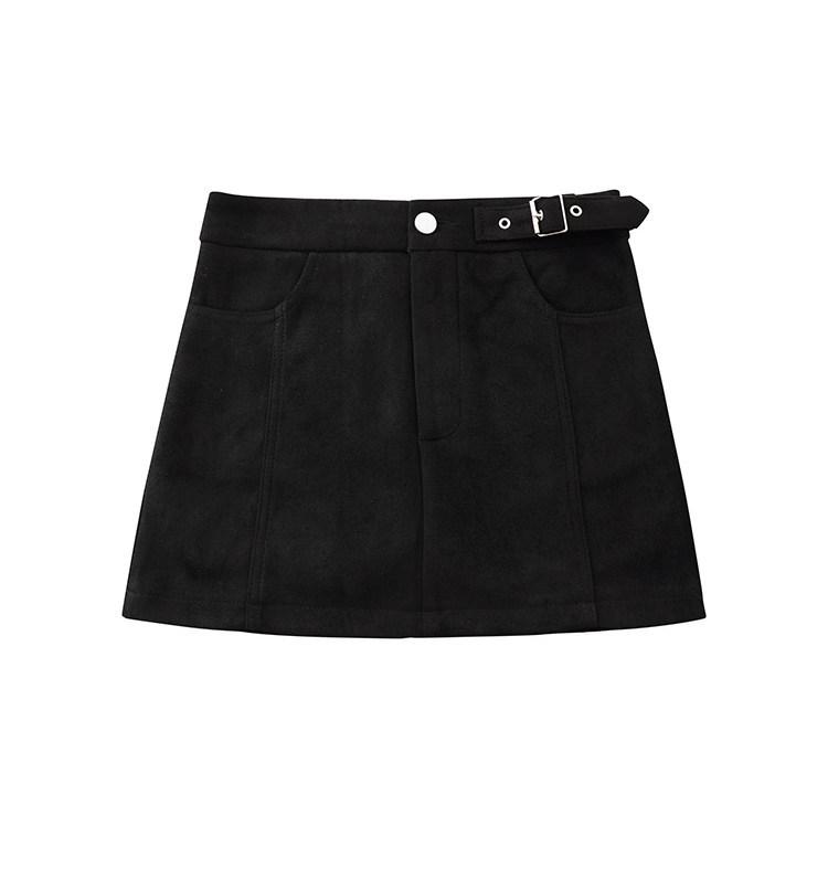 Women's Suede High-Waisted A-Line Skirt - Spring New Arrival, Slimming Short Skirt for Petite Women, Anti-Exposure and Versatile.