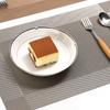 MENGTING Table Mat Tea Table Mat Heat-resistant PVC Western Mat Table Mat Cup Mat 4-pack 45*30cm 3034