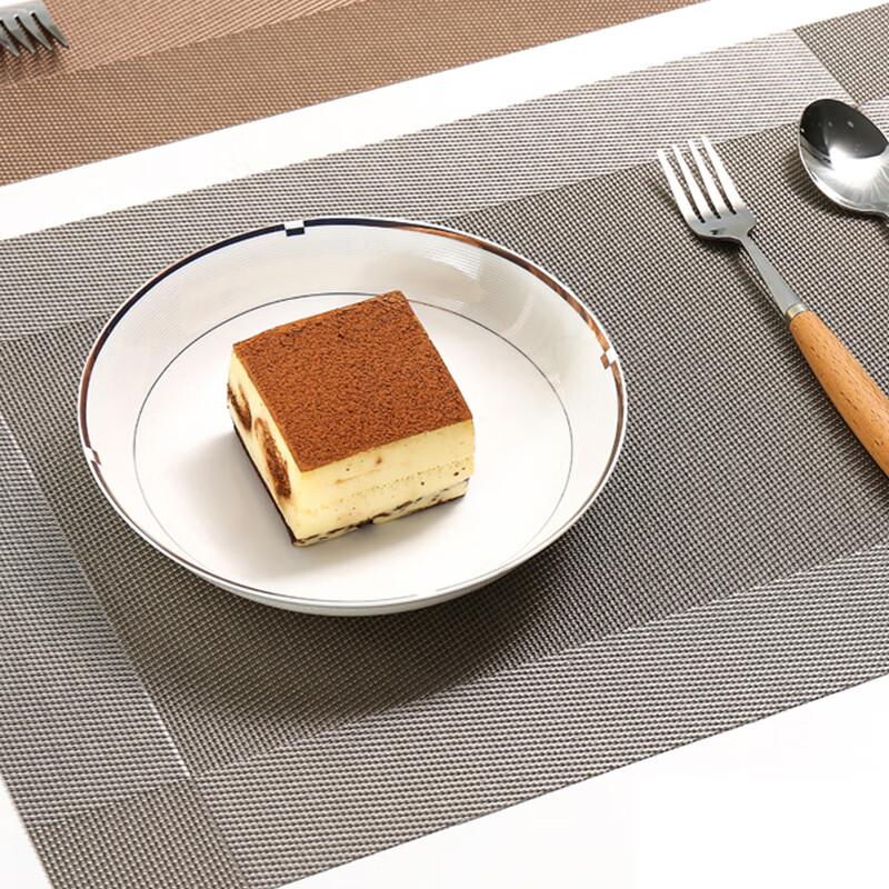 MENGTING Table Mat Tea Table Mat Heat-resistant PVC Western Mat Table Mat Cup Mat 4-pack 45*30cm 3034