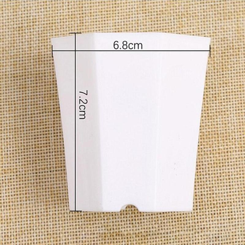 5Pcs Succulent Plant Pot Ceramic Octagonal Small Resin Flower Pot