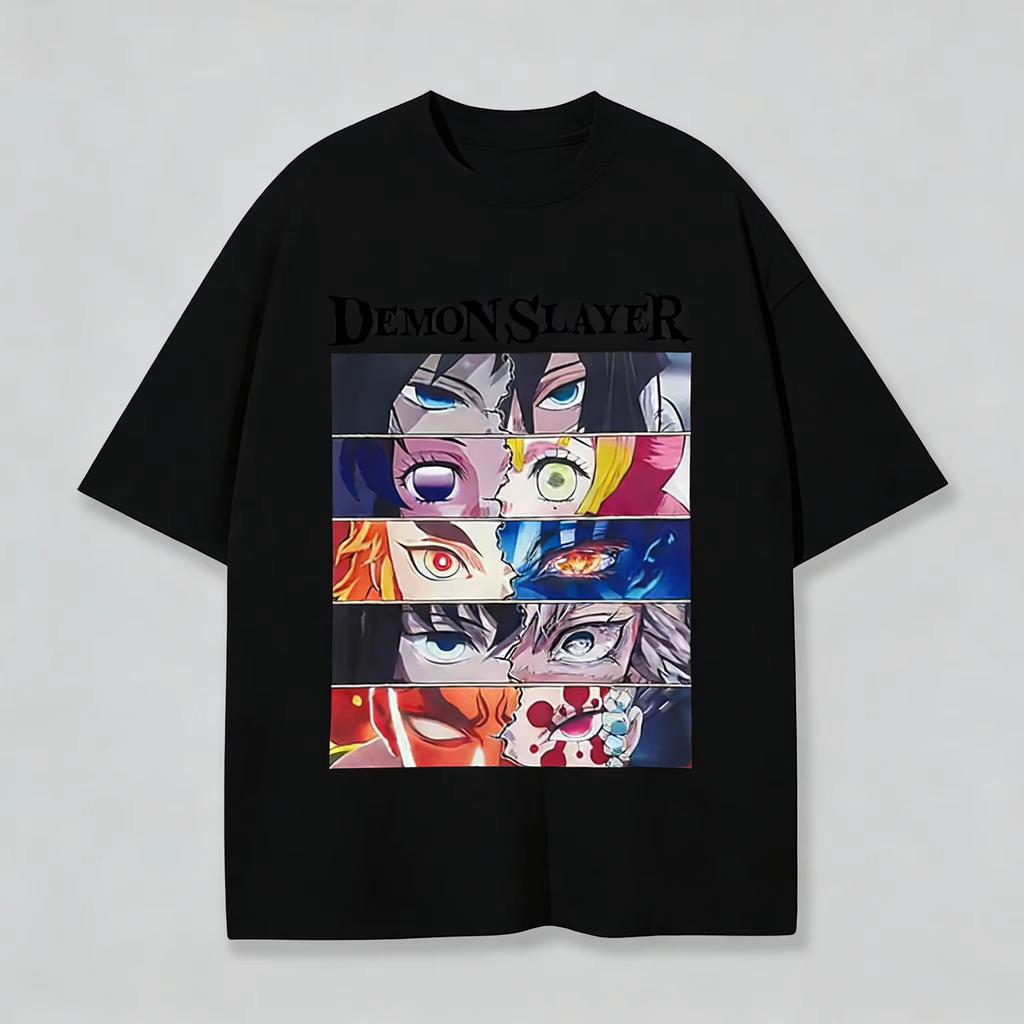 Demon Slayer Anime MultiEye Character Printed Tshirt Unisexs and Womens Tshirt Unisexs Top Sports Tshirt Unisexs Tshirt Summer T