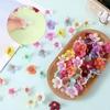 120PCS Small Fake Flowers for Crafts Mini Faux Flower Heads Multicolor Small Silk Artificial Flower Heads Rose Daisy Fabric Flowers for DIY Garland