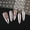 Nail Art Sticker, Japanese Simple Gold And Silver Red Shorts, Streamer Bow, Adhesive Nail Sticker.