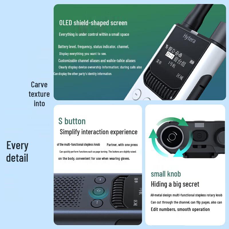 Hytera S1 Pro AI Noise-Cancelling Digital Two-Way Radio (CN version)