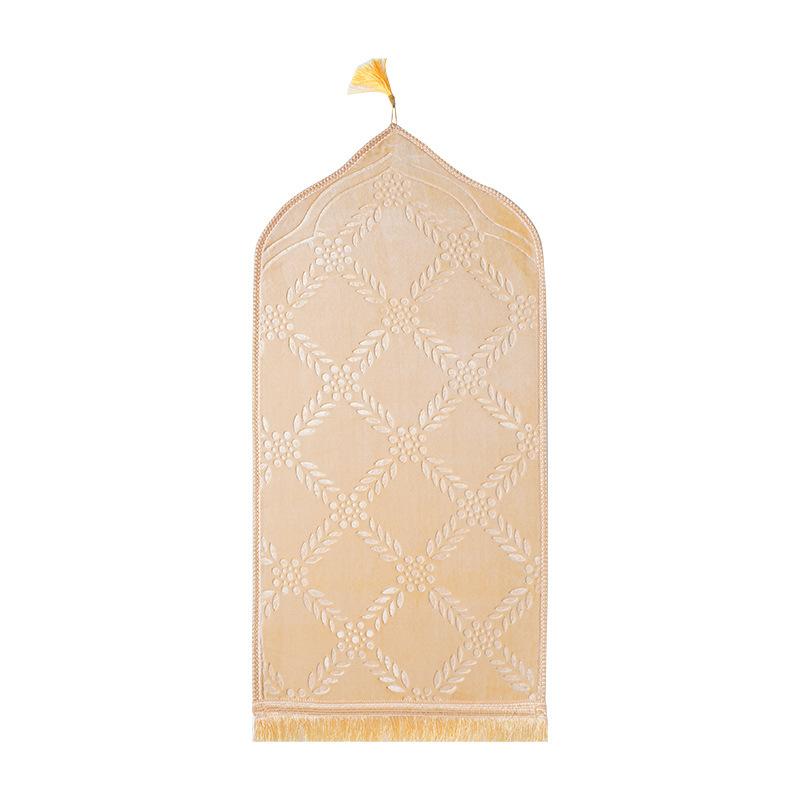 Aanbiddingskleed, Knielmat, Aanbiddingskleed, Aanbiddingsmat van de Hui-stam, Gebedsvloermat, Arabische Ramadan-benodigdheden 52x105cm