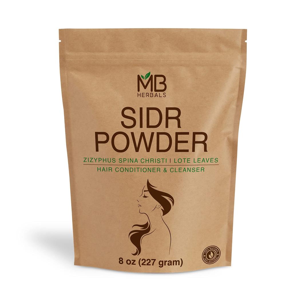 MB Herbals Sidr-Blätterpulver 227g | Lote-Blätter | Ziziphus spina christi | Natürliches Kräuter-Haarreiniger & -conditioner