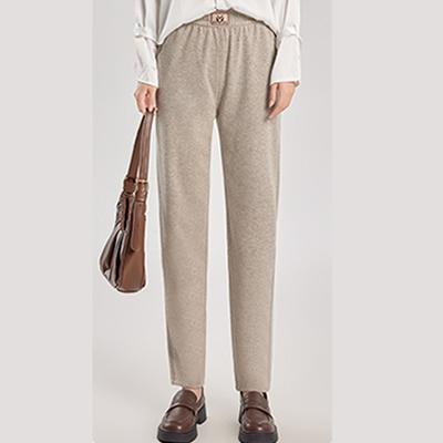 Pantalon Harem en Velours d'Automne pour Femmes, Ample, Épais, Chaud, Décontracté, Taille Haute, Grande Taille, Jambe Droite