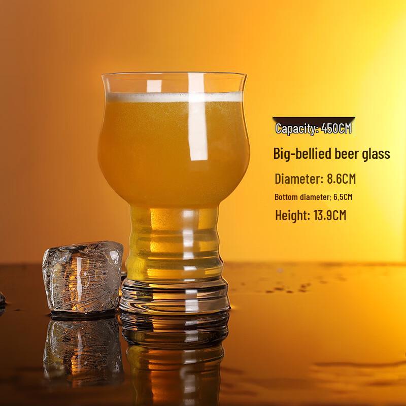 European Style Large Glass Beer Mug 450ml