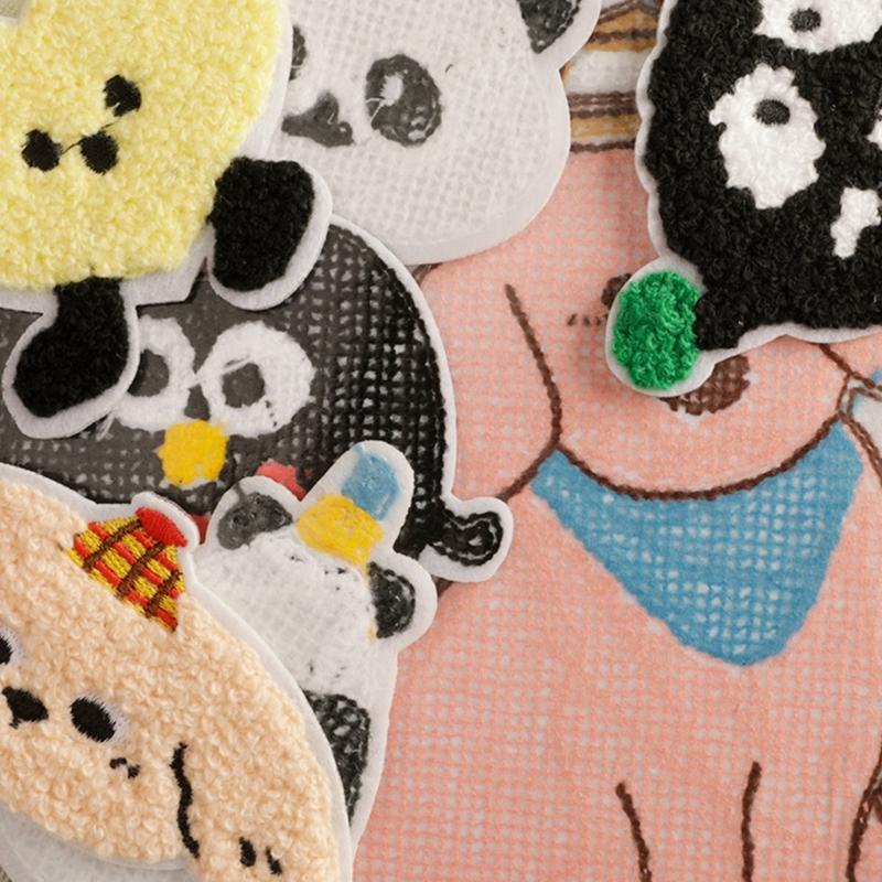 10 Pcs Cartoon Animal Embroidered Patches Cats Iron on Patches Repair Patches Panda Sewing on Patches for Clothes Bag
