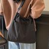 New Summer Large Capacity Drawstring Bucket Bag for Women Japanese Casual Crossbody Bag Street Shoulder Commuting Bag