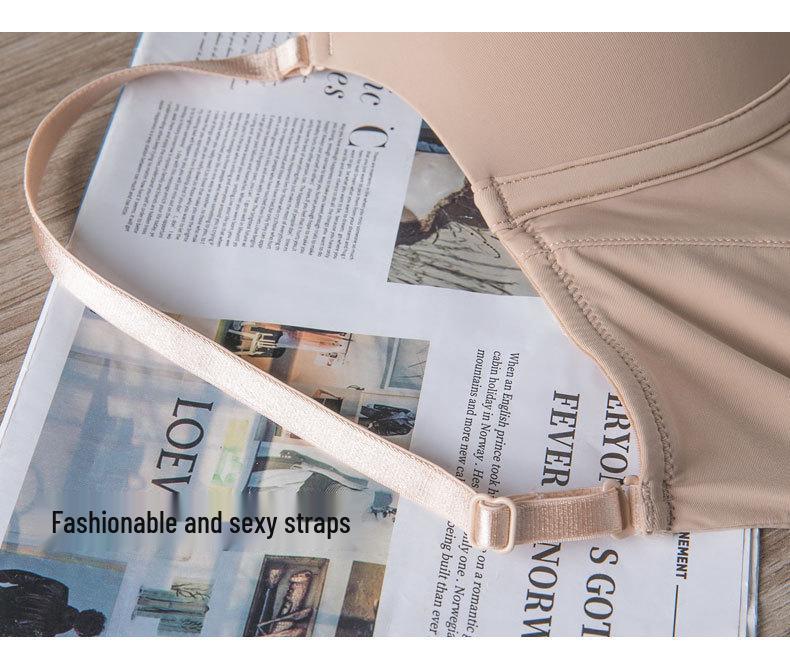 European & American Sexy Seamless Backless Bra Set: Small Chest, Supportive, Anti-Sagging, Beautiful Back Design