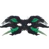 Vintage Style Half-Face Mask Angel Feather Black Feather Masquerade Mask Large Horn Gothic Design Eye Mask Ball Performance