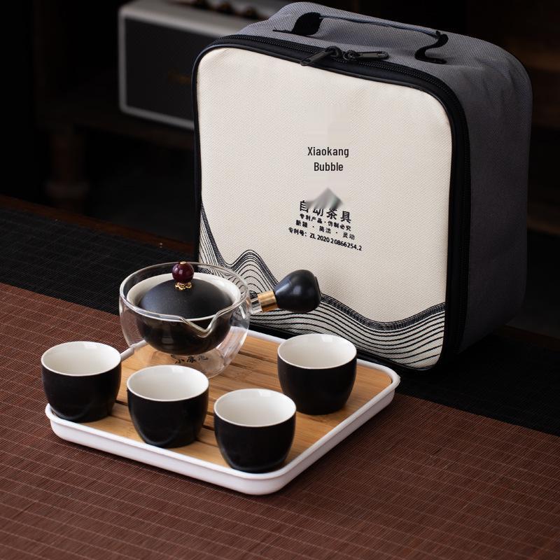 2026 Rotating Teapot Travel Set – Portable Gongfu Tea Cup & Pot for Home and Car