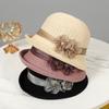 New hat women's spring summer mother sunshade basin hat thin breathable temperament bucket hat sunscreen sun hat