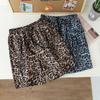 Sommer-Strandshorts für Herren in Übergröße, elastische Taille, Leopardenmuster, lässige Shorts für den Sommer