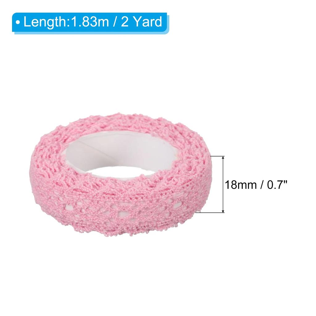 3/4ks Samolepicí krajková páska Krajková stuha Bavlněná washi ozdobná nálepka Maskovací pro scrapbookování Výroba DIY přání 0,7" Široká 2 yardy
