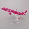 Scale 16CM 1:400 Metal Aircraft Columbia Pink A320 Replica Airlines A320 Airplane Diecast Model Aviation Plane Collectible Gift