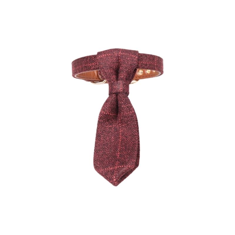 

Stylish Plaids Cats Dog Collar Suit Charm Durable Polyester Soft Wear for Training Wear красный
