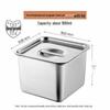 Thickened 304 Stainless Steel Square Seasoning Container with Lid
