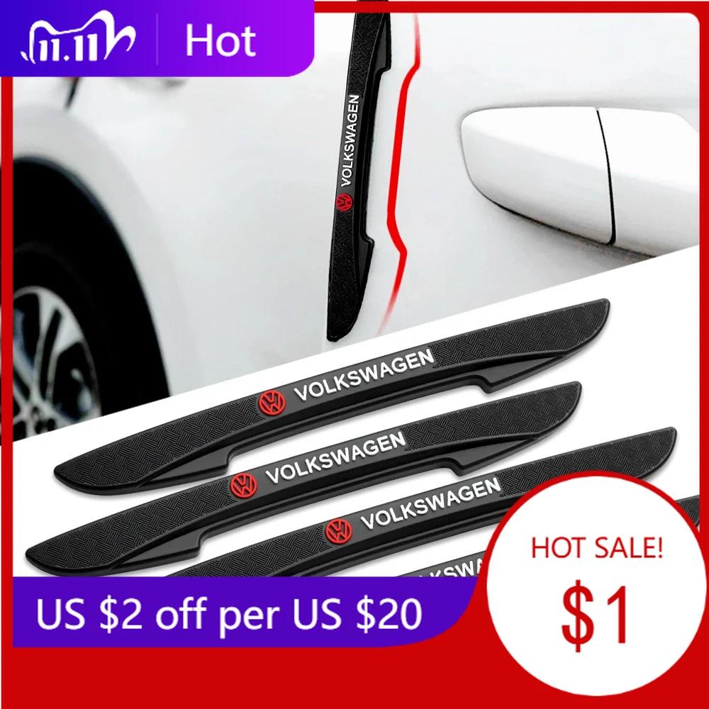 Nuovo Set da 4 Pezzi Paraurti Paracolpi Striscia Antigraffio in Gomma per Portiera Auto Accessori Auto Per Volkswagen VW R Golf 4 5 Passat Beetle Ti