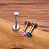 10 Stück ASTM F136 Titan 2/2,5/3/4mm CZ Labret Stud 16G Tragus Helix Knorpel Conch Flatback Ohrläppchen Piercing Körperschmuck