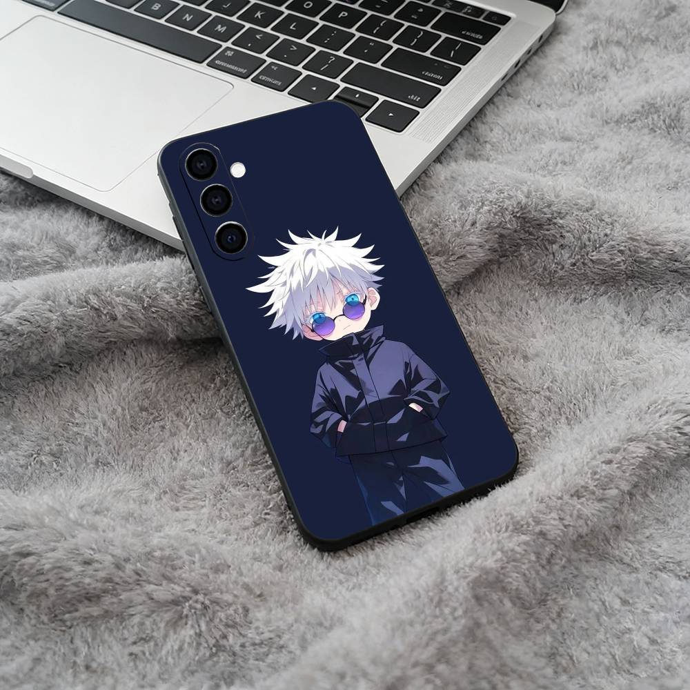 

Popular Anime Characters S-satoru- Gojo Black Soft Silicone Phone Case for Samsung Galaxy A73, A71, A72, A70, A53, A52, A51 Samsung a714g