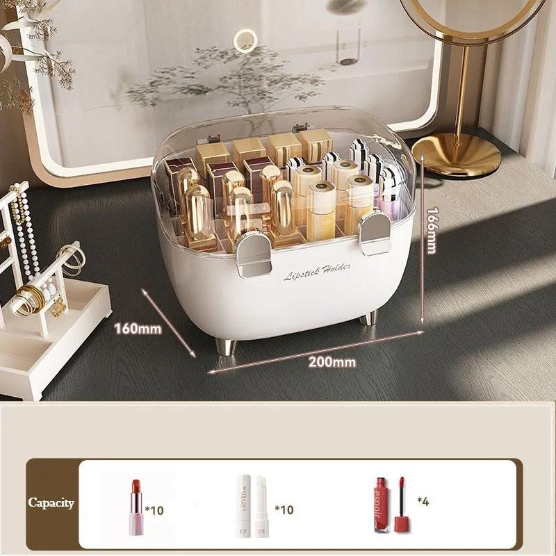 

Держатель для помады Органайзер с крышкой Прозрачный акриловый подставка для помады Контейнер Пылезащитный органайзер для косметики