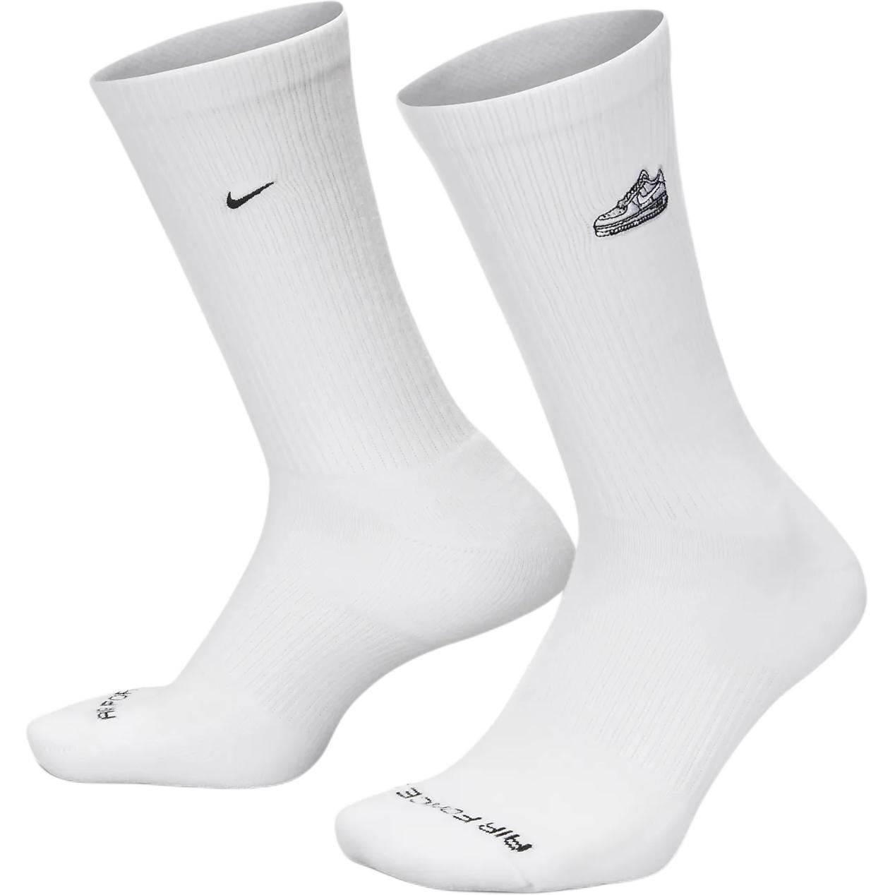 

Nike Повседневные спортивные носки с амортизацией, унисекс, белые, черные FZ3076-100 S