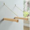 Nordic Wooden Wall-Mounted Clothes Rack with Creative Hooks