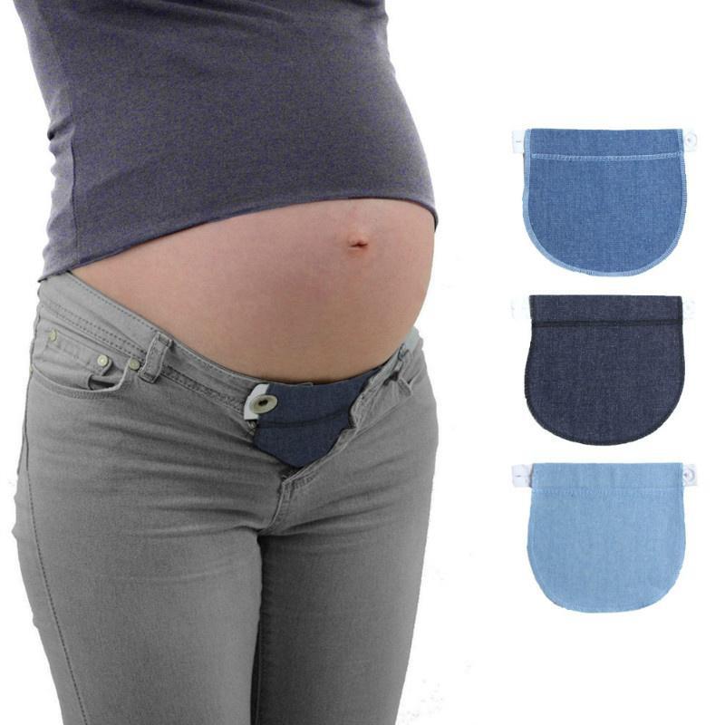 1ks Těhotenské těhotenské kalhoty s nastavitelným elastickým prodlužovačem pasu pro těhotné