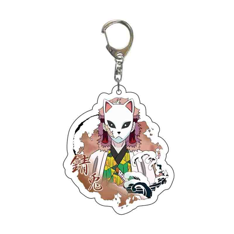 Anime Keychains Keychain Demon Slayer Kimetsu No Yaiba Acrylic Key Ring Cute Funny Cartoon for Friends