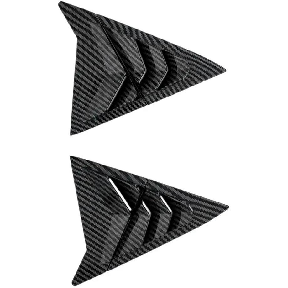 Compatible with Hyundai Elantra Avante Sedan 2011-2015 Rear ABS Carbon Fiber Side Vent Window Scoop Louver Trim Cover Auto Accessories