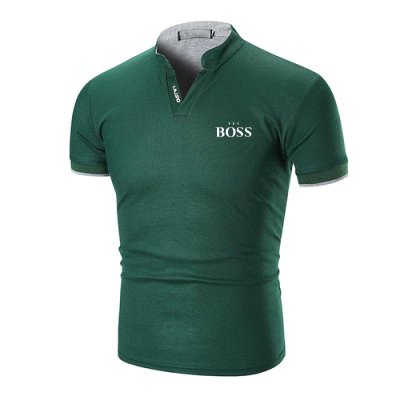 Polo Shirt with Sleeves and Half Collar 