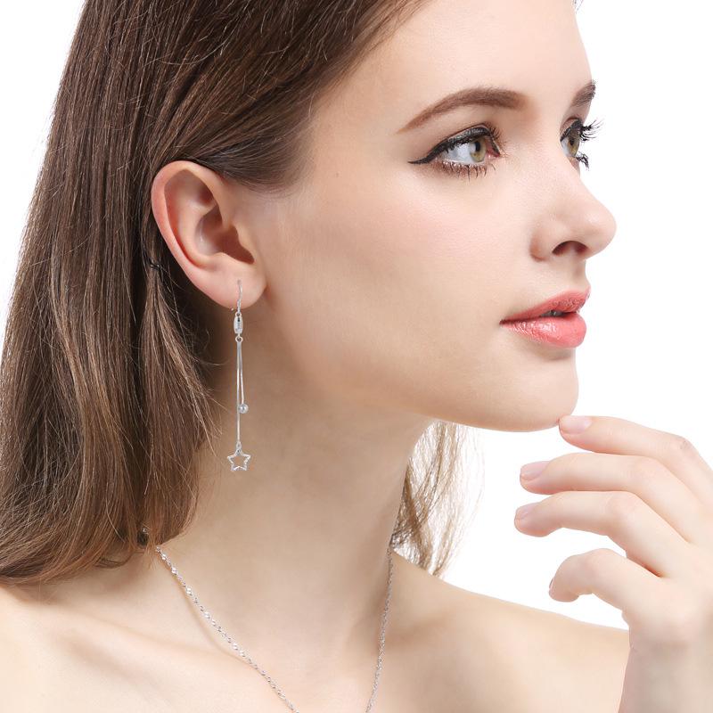 Pendientes Lindon de plata de ley 925, pendientes colgantes para mujer, regalos de fiesta de boda