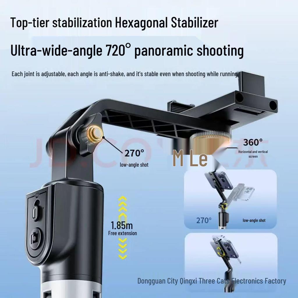 Retractable Bluetooth Selfie Stick and Tripod with Fill Light for Mobile Phones