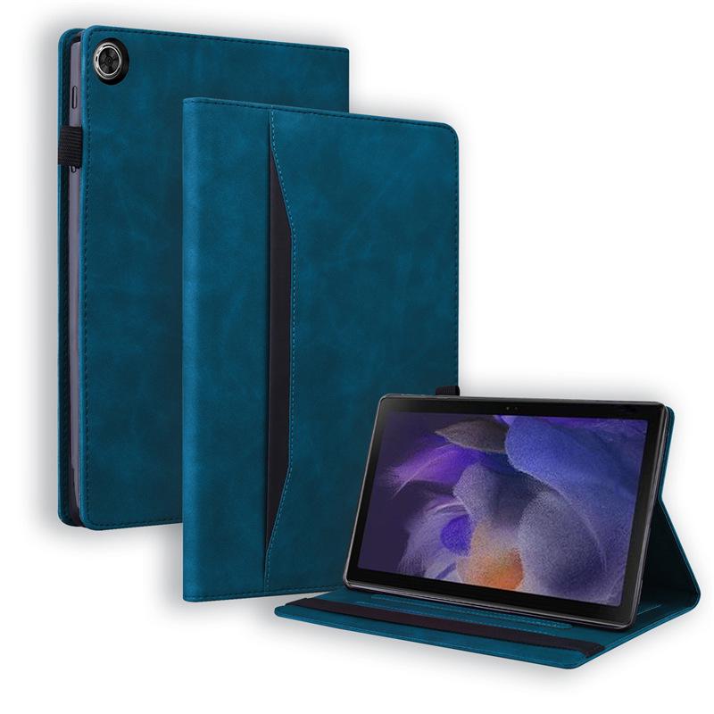 Samsung Tab A11 Plus 11-inch Leather Case with Card Slot and Stand, Frosted Patchwork Design