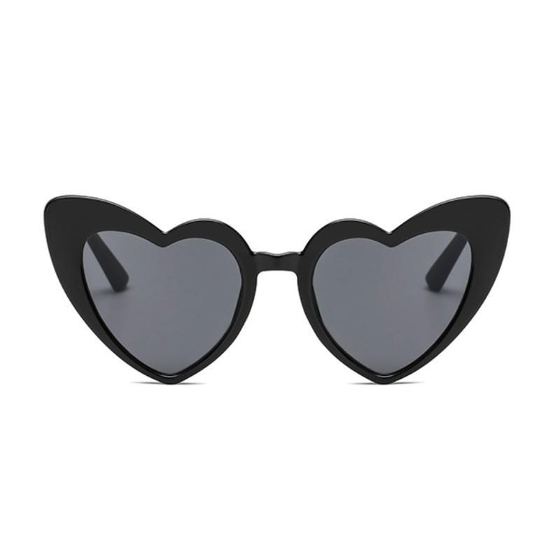 Röda Hjärtformade Solglasögon i Kattögonstil Kvinna Märkesdesigner Solglasögon Kvinnliga Söta Sexiga Retro Nyanser Gradient Spegel