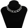 IngeSight.Z Retro Irregular Geometric Plastics Chain Choker Necklace Chunky Gold Color Short Clavicle Necklace for Women Jewelry