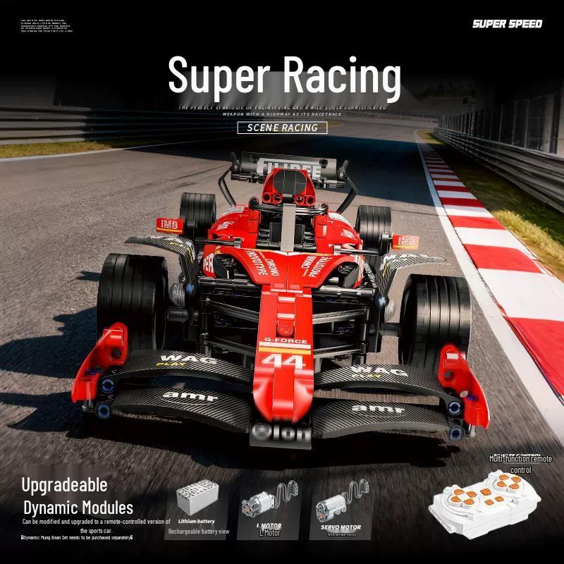 MG56-9 F1 Formula Racing Car Electric Building Blocks Toy Model