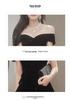 Elegant Black Velvet One-Shoulder Evening Gown - Luxury Slimming Banquet Dress