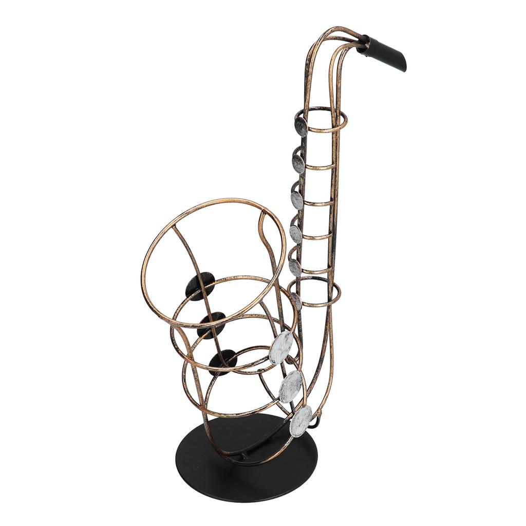 Stojan na láhev vína Kovové figurky Saxofon Praktická řemesla Doplňky pro domácí dekoraci