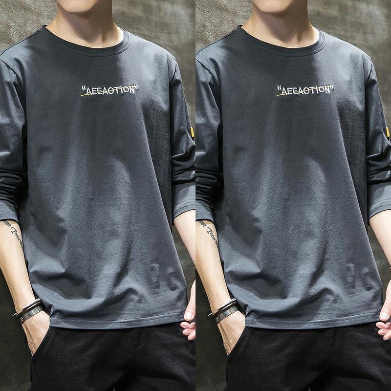 

Мужская грязеотталкивающая футболка с длинным рукавом для активного отдыха, ультратонкая, однотонная, большого размера, подходит для работы и осеннего ношения XXL