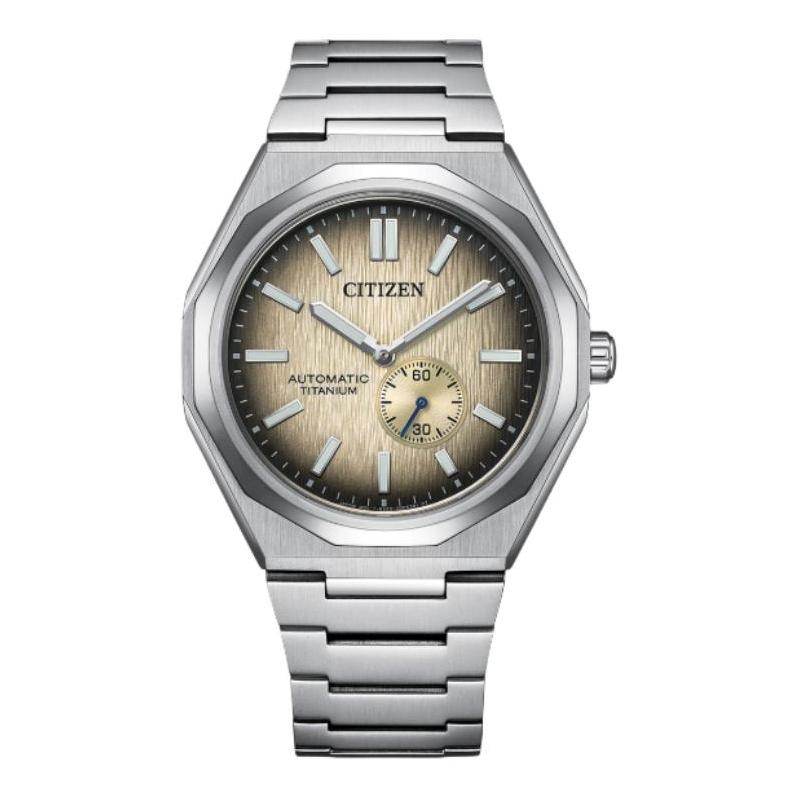 

CITIZEN Mechanical Watch Series 100 Meters Waterproof Automatic Titanium Strap 40.5mm Unisex Brown Dial NK5020-58P синій