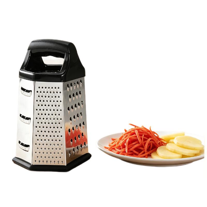 Stainless Steel Six-Sided Multifunctional Kitchen Grater for Vegetables and Potatoes